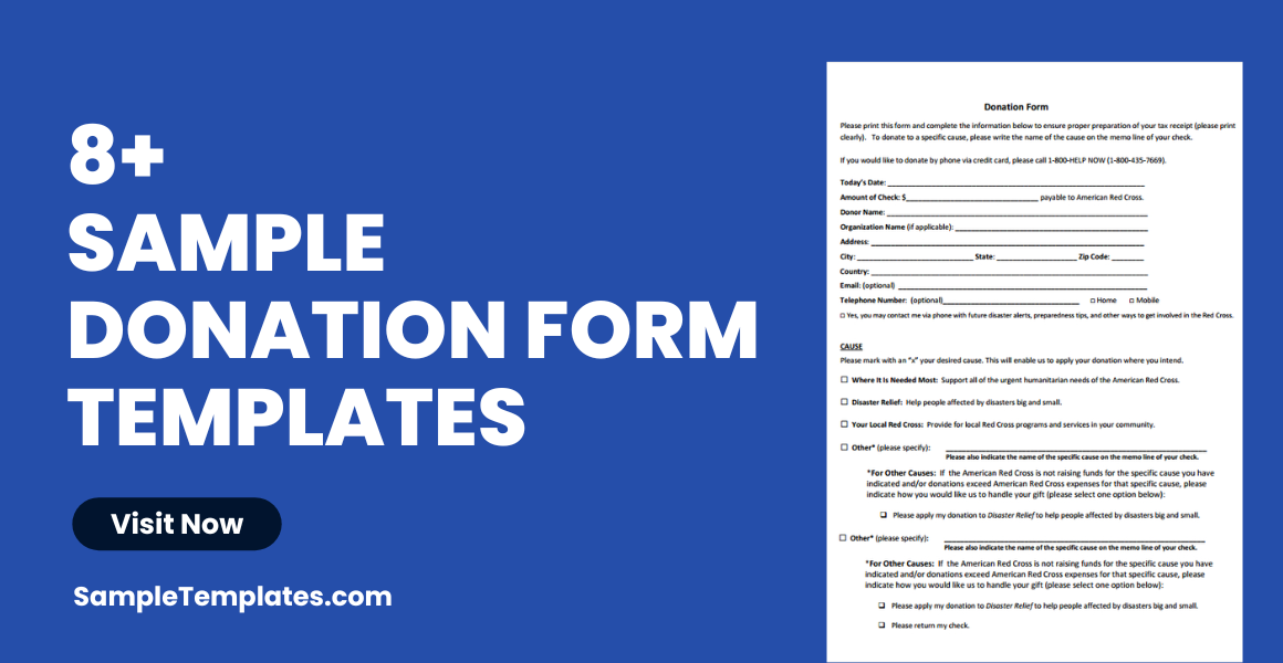 sample donation form templates