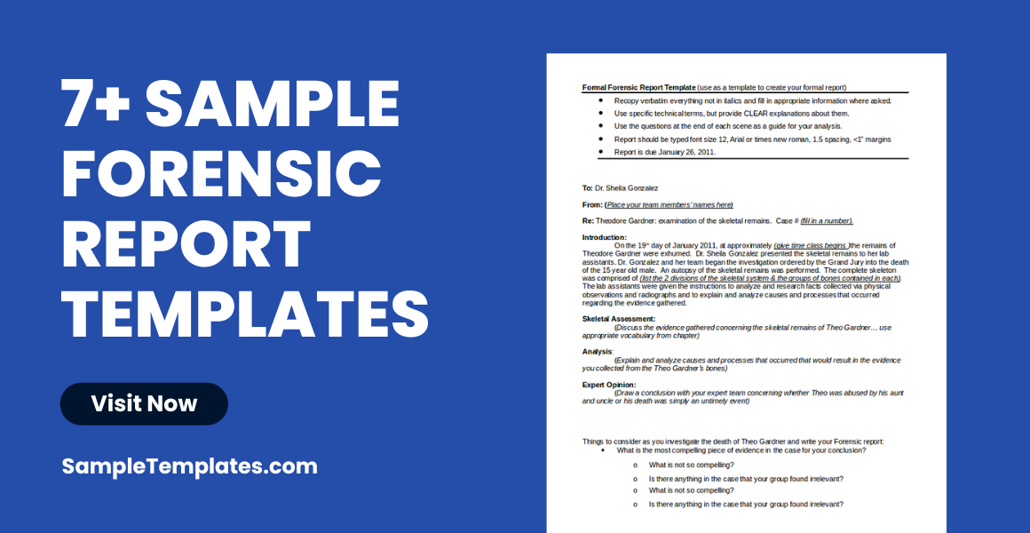 sample forensic report templates