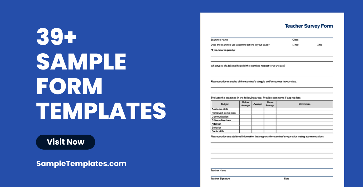 sample form templates