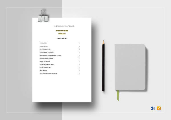 sample housing market analysis template