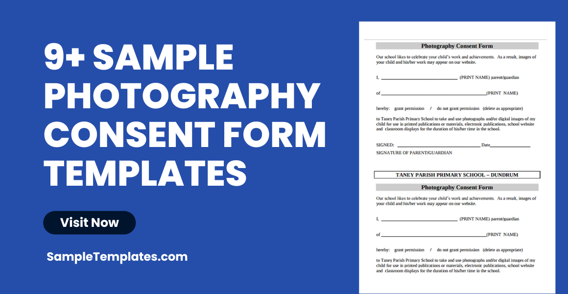 sample photography consent form templates