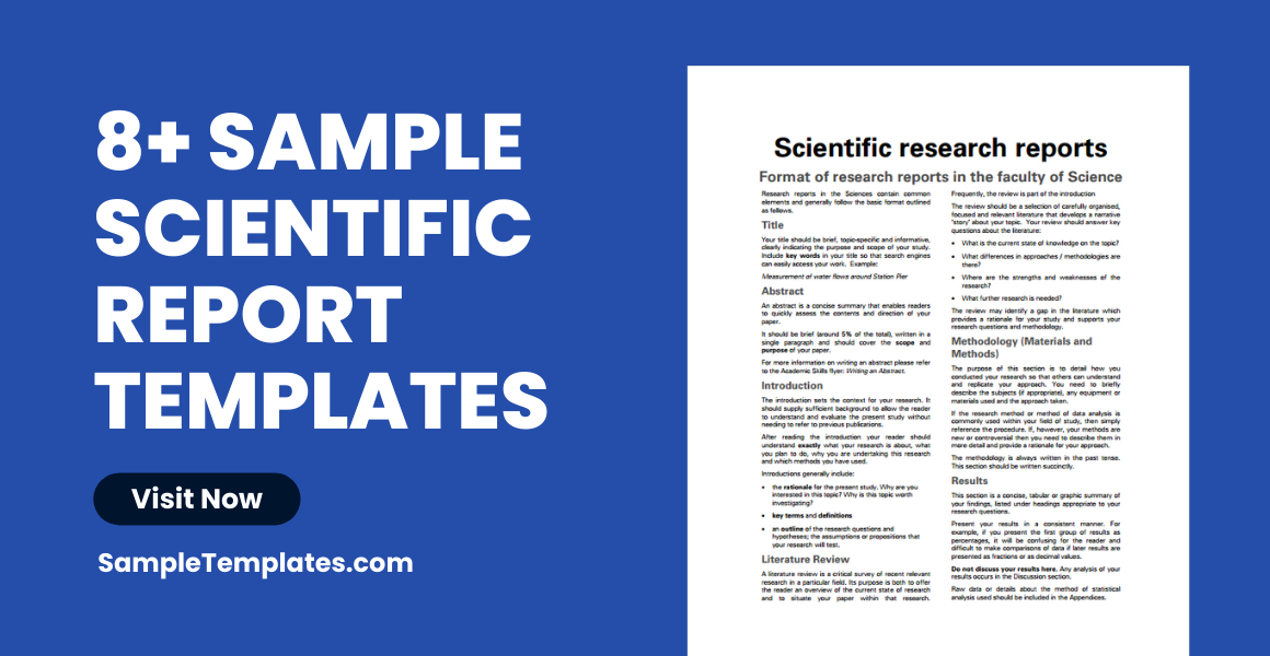 sample scientific report templates