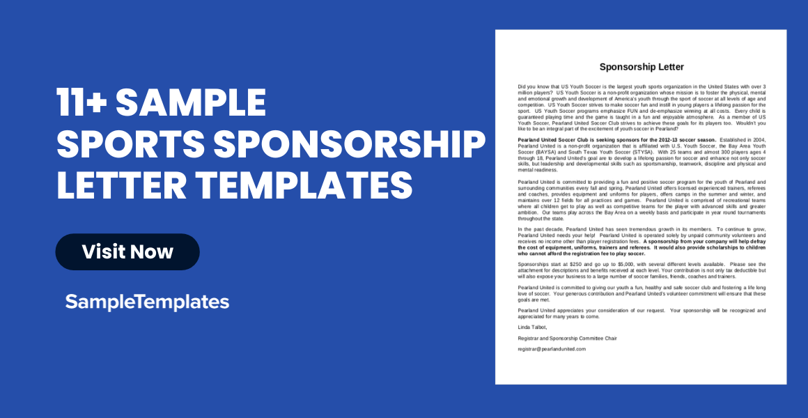 sample sports sponsorship letter templates