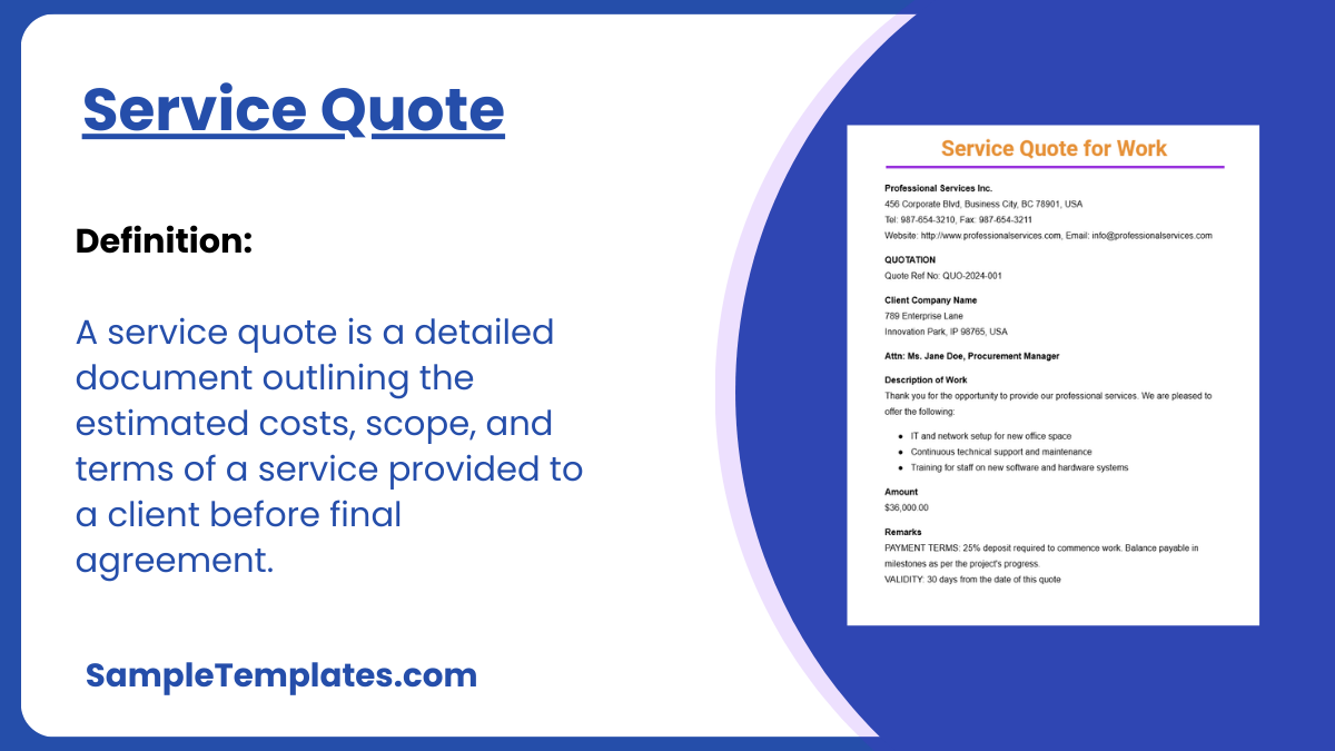 Service Quote