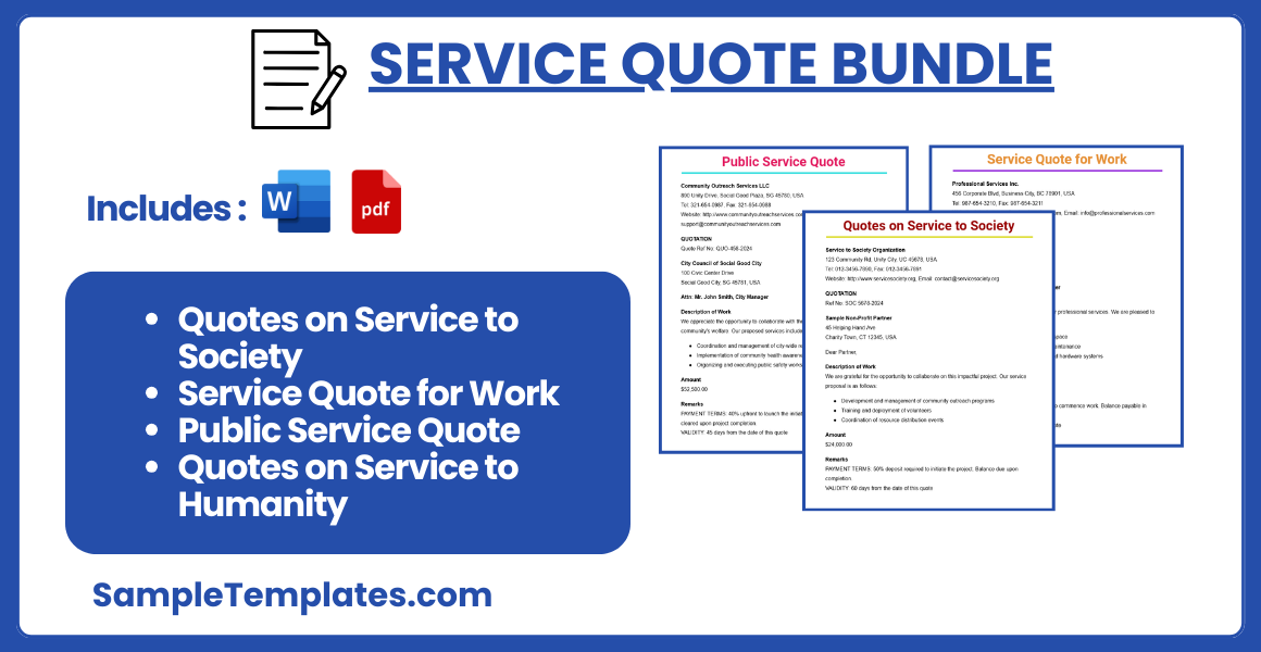 service quote bundle