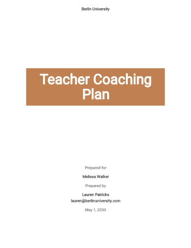 teacher coaching plan template