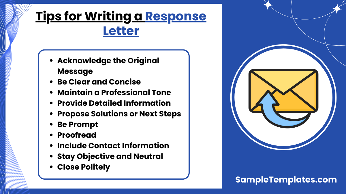 tips for writing a response letters