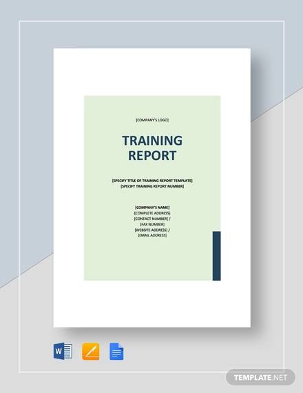 report writing for training