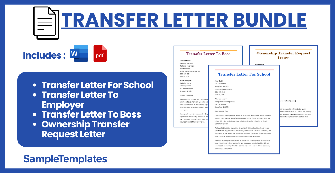 transfer letter bundle
