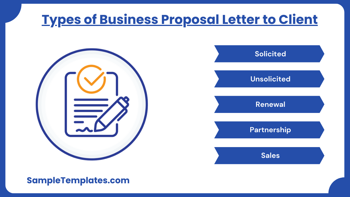 types of business proposal letter to client