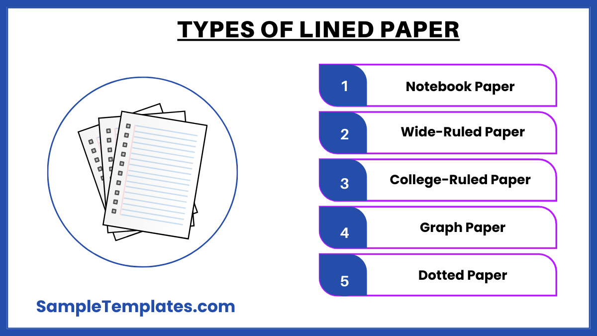 types of lined paper