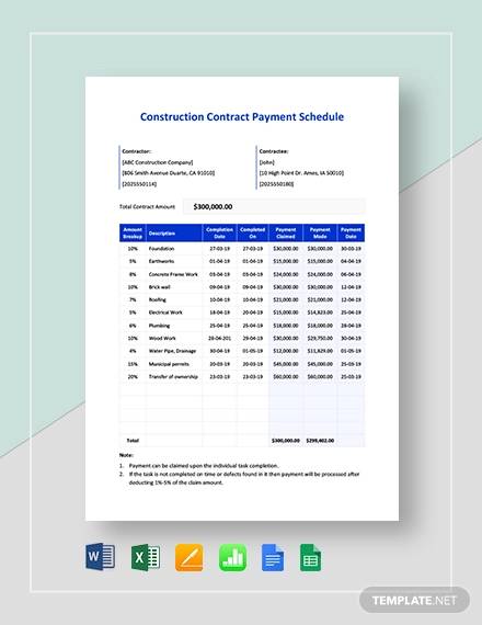 construction contract payment