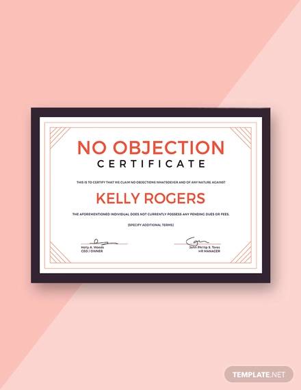 no objection certificate