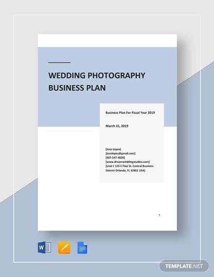 FREE 10 Sample Photography Business Plan Templates In PDF MS Word 