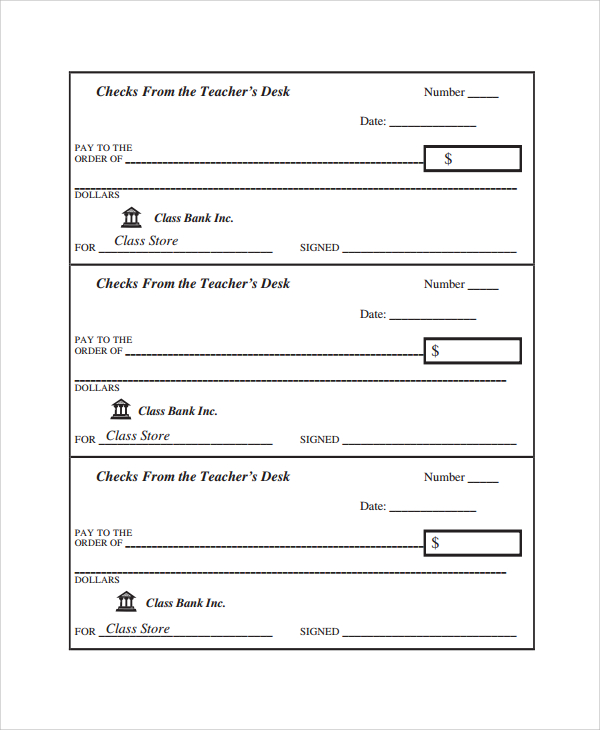 cheque receipt template