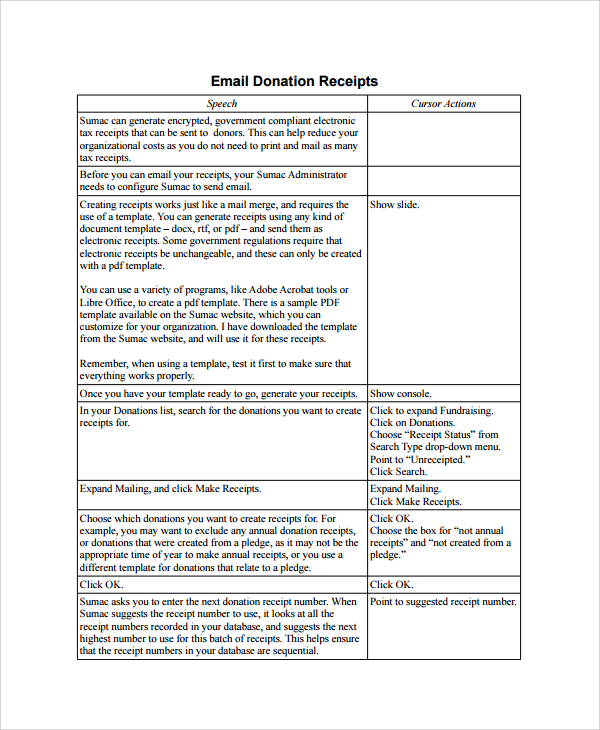 email receipt template