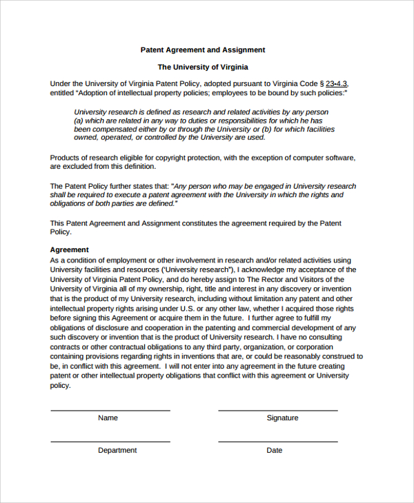 assignment of us patents