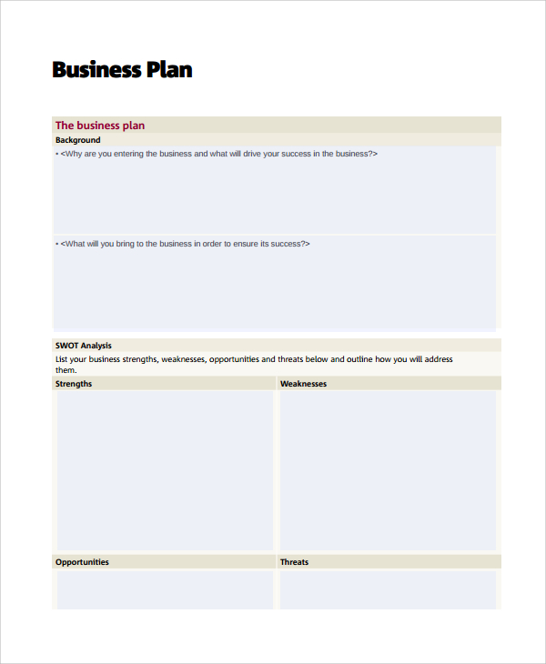 8+ Business Plan Outline Templates | Sample Templates