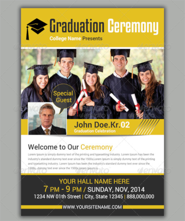 graduation ceremony flyer template