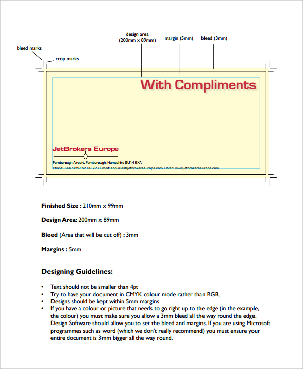 Printable Free Compliment Slip Template