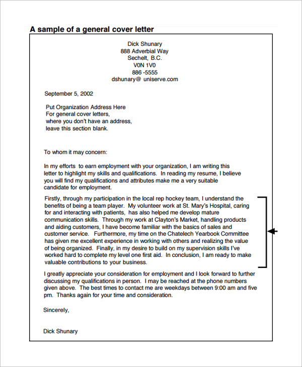 Free 29 Sample Cover Letter Example Templates In Pdf Ms Word
