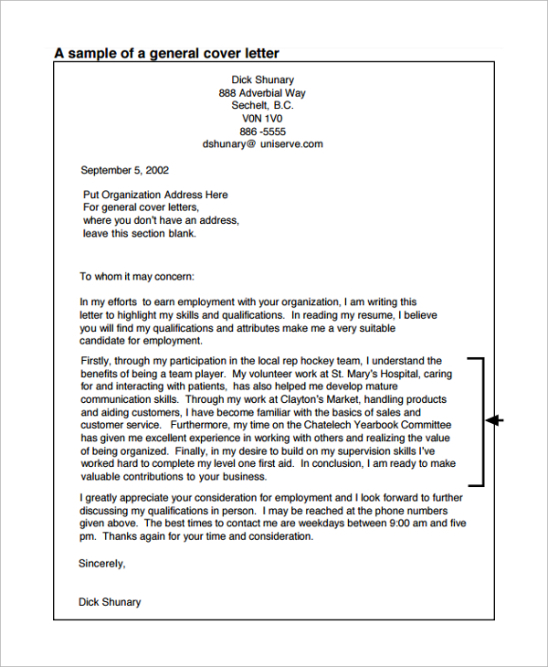 General Labor Cover Letter Examples Pictures