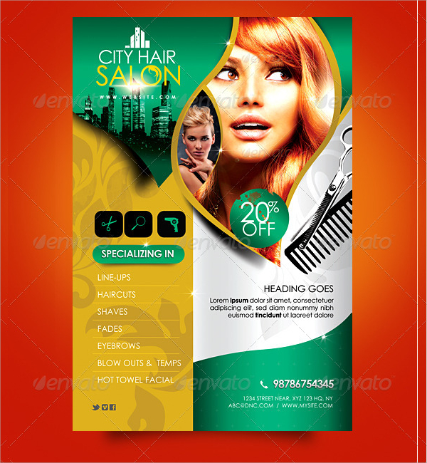 FREE 20+ Hair Salon Flyer Templates in AI | PSD | MS Word | EPS | Pages ...