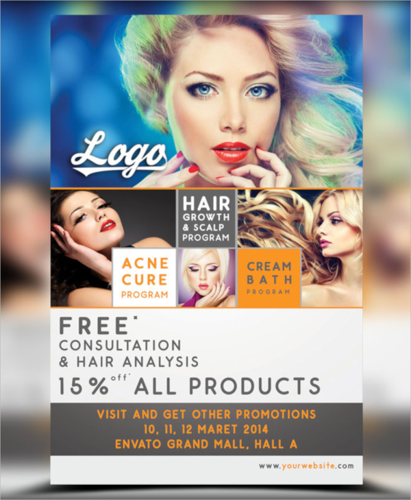 discount salon flyer template