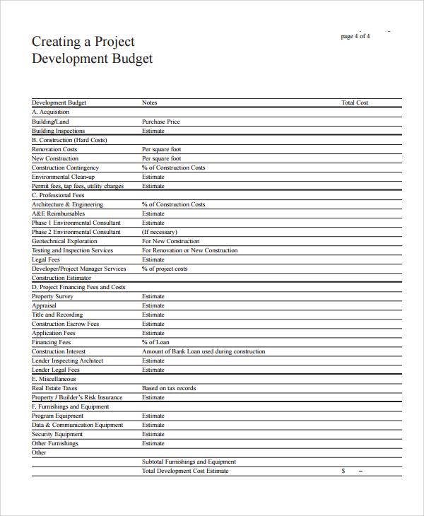 25+ Budget Templates  Sample Templates