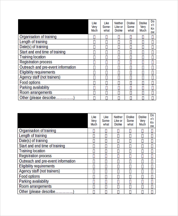 participant satisfaction feedback survey template