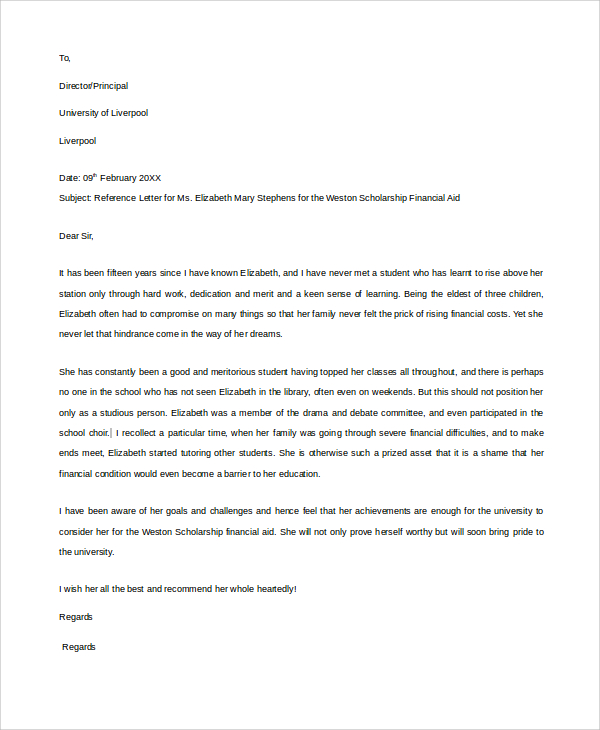 Free 19 Sample Reference Letter Templates In Ms Word Pdf