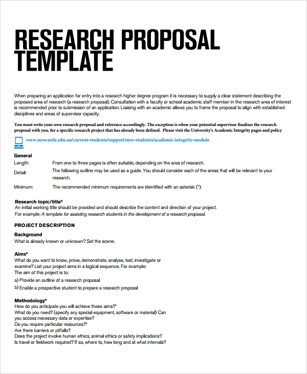 research project template for students