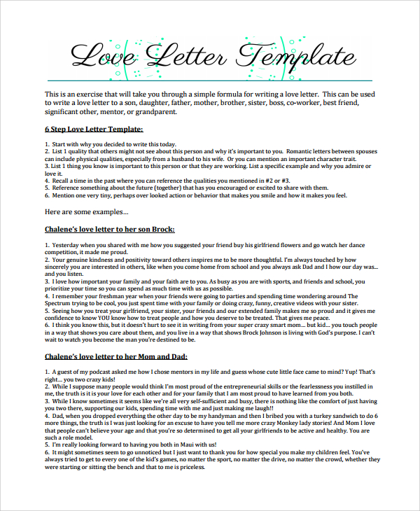 56+ Love Letter Templates - PDF, DOC