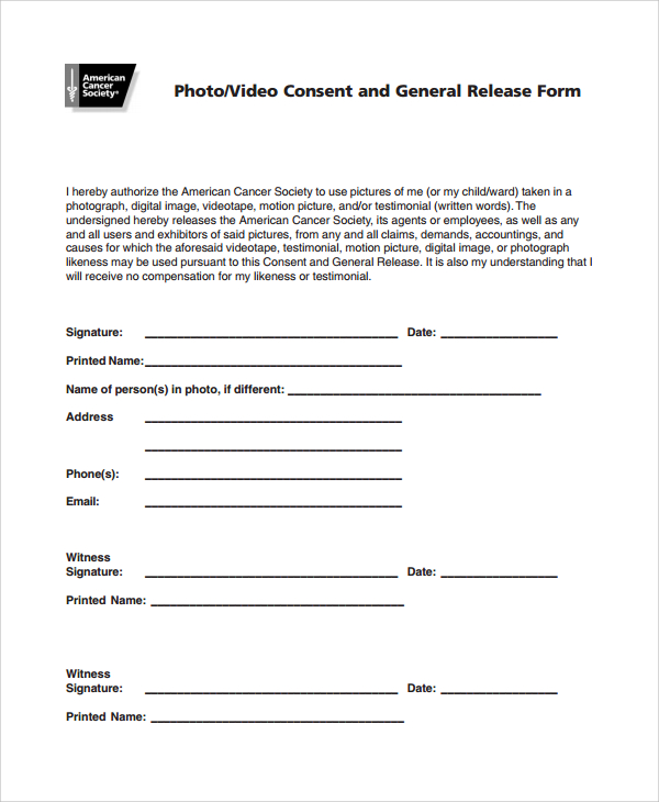 general photo consent form