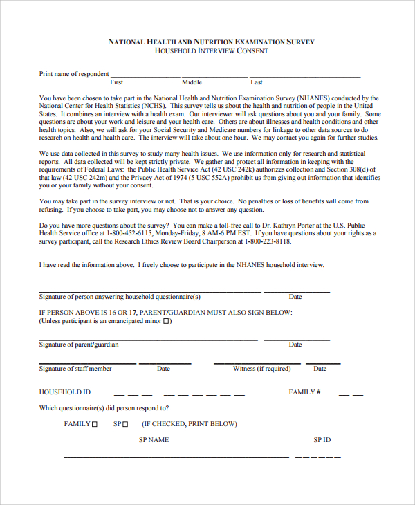 Free 9 Sample Interview Consent Forms In Ms Word Pdf