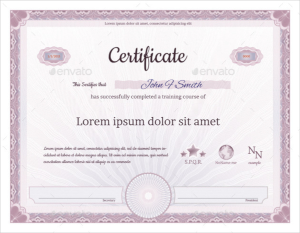 computer course certificate design psd free download