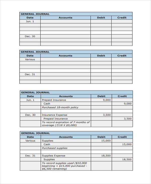 Basic Accounting Worksheets