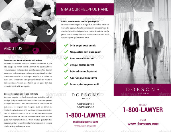 law firm corporate brochure