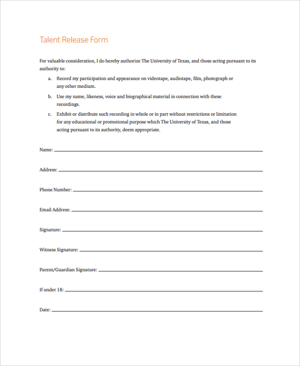 free-9-sample-talent-release-form-templates-in-pdf-ms-word