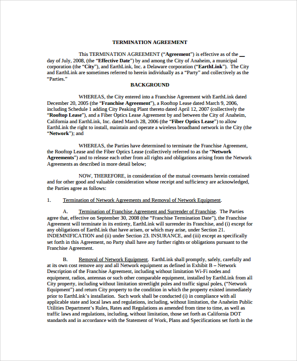FREE 7+ Employment Termination Agreement Templates in PDF MS Word