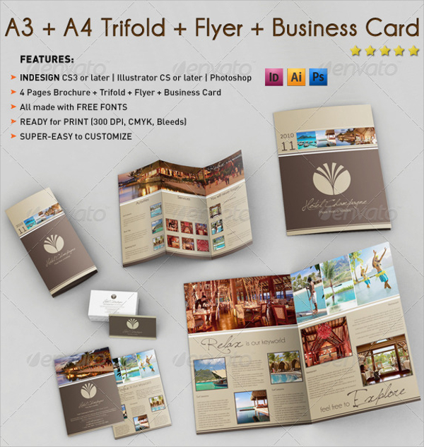 a4 folded brochure