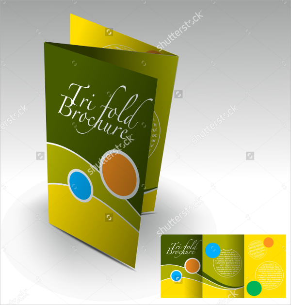 colourful folded brochure