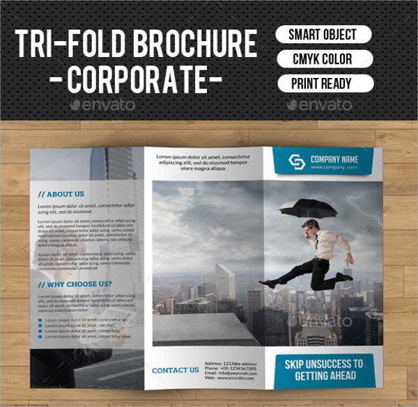 trifold corporate brochure template