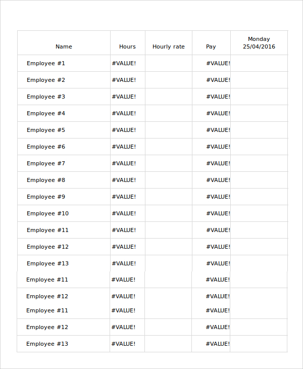 free printable monthly work schedule template