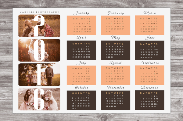 photoshop calendar template