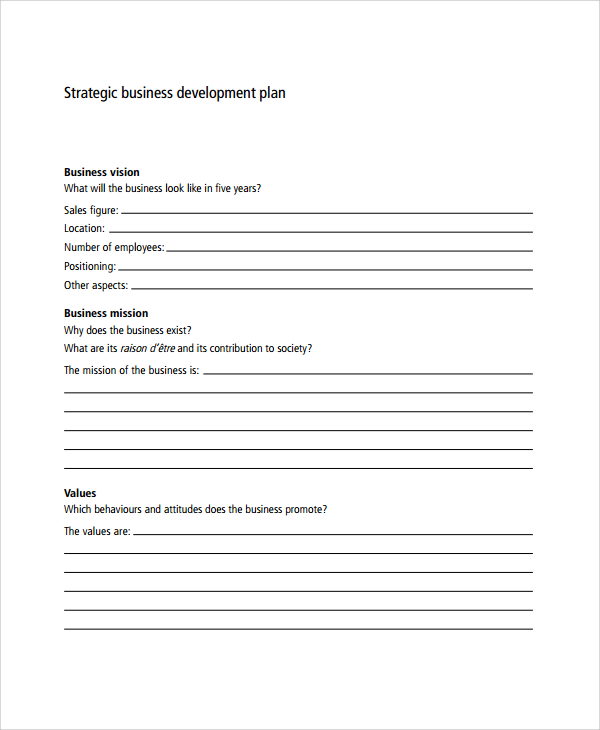 FREE 11+ Sample Business Development Plan Templates in PDF