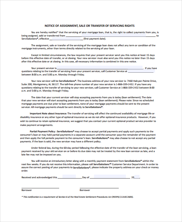 blank assignment of mortgage form