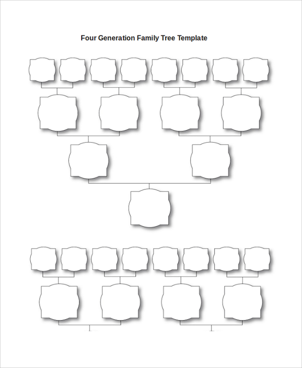 four generation blank family tree template