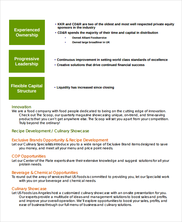 sales presentation outline template