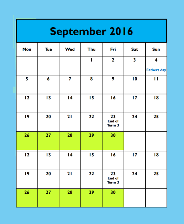 school countdown calendar template